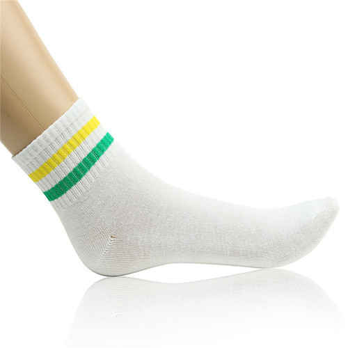 Checked  Cotton School Sports Socks, Size :  L,  M