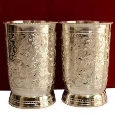 Brass Glass Set, for Home, Hotel, Restaurant, Feature : Attractive Designs, Crack Resistance, Easy To Place