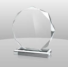 Non Polished Crystal Trophy, for Winning Award, Pattern : Dotted, Plain