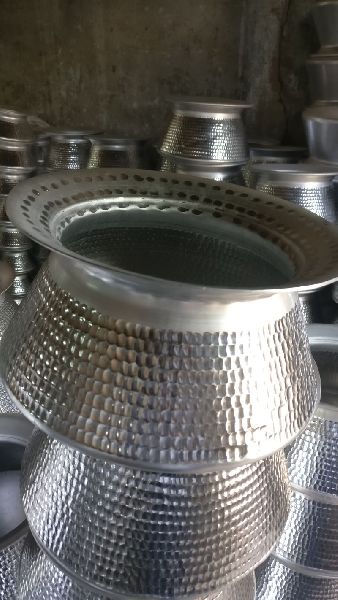 Round Polished Aluminium Degda, for Home, Pattern : Hammered