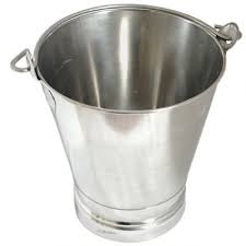 Dotted Stainless Steel Buckets, Certification : ISO 9001:2008