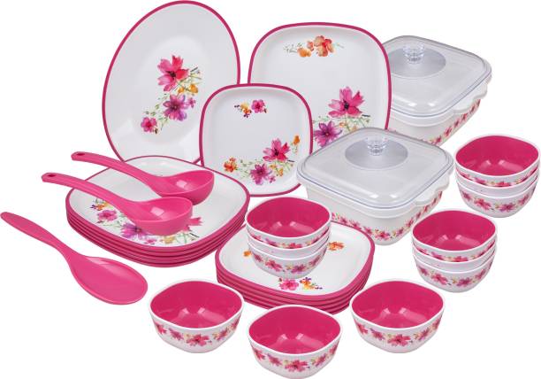 Printed Plastic Microwave Dinner Set, Feature : Heat Resistant, Light Weight, Shiny Look