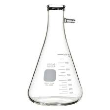 Seamless Finished Borosilicate Glass filtering flask, for Chemical Laboratory Use, Packaging Type : Corrugated Boxes