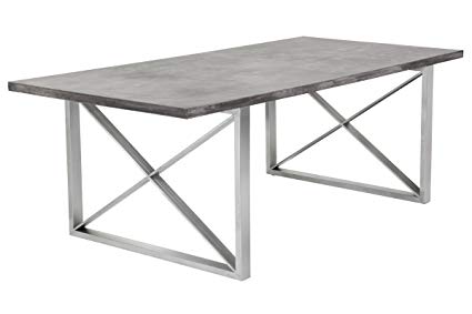 Plain Non Polished steel dining table, Shape : Rectangular, Round, Square