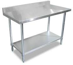 Non Polished Plain stainless steel working table, Shape : Rectangular, Square