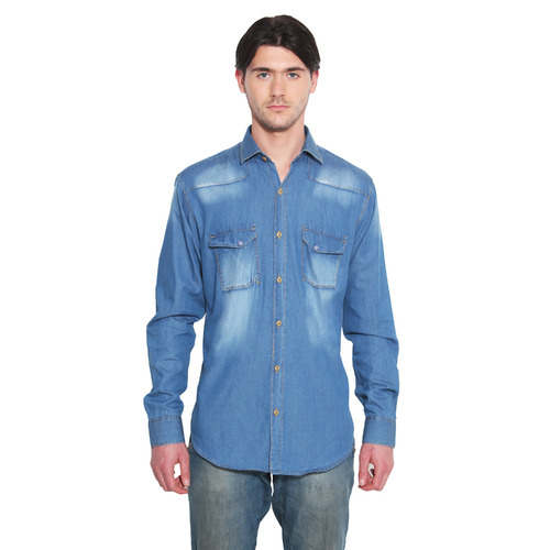 Plain Denim Shirts, Size : XL, XXL