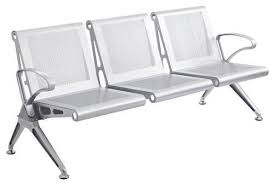 Rectangular Non Polished Aluminium waiting benches, for Airport, Office, Size : 12inch
