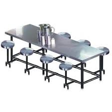 Alloy Steel Non Polished Canteen Table, for Cafe, Hotel, Industrial, Feature : Crack Proof, Easy To Assemble