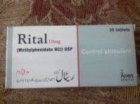Rital 10mg (Methylphenidat) by Aries Pharmacuetical 10 Tablets/Strip