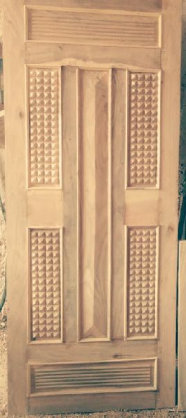 Wood Designer Babool Door, Pattern : Plain