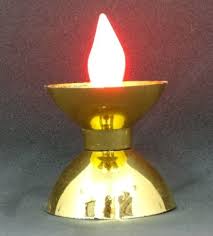 Non Polished LED Metal Diya, for Home Decor, Hotel, Office, Pooja, Size : Multisize