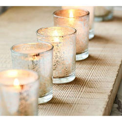 Cylindrical Non Polished Glass Candles, for Birthday, Decoration, Lighting Party, Pattern : Plain