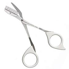 Metal Aluminium Non Polished Eye Brow Scissor, for Parlour, Personal, Feature : Anti Bacterial, Corrosion Proof