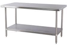 Non Polished Stainless steel Table, for Home, Hotel, Office, Restaurant, Pattern : Plain, Printed