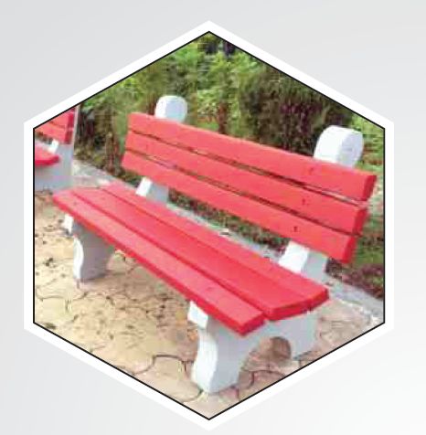 Red RCC Park Bench