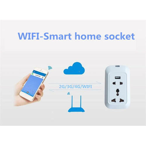 Plastic WiFi Smart Home Socket, Color : White