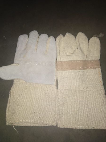 Leather Cotton Gloves, for Construction, Industrial, Size : M