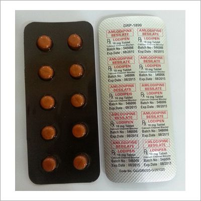Amlodipine Besylate Tablet, Purity : 100%