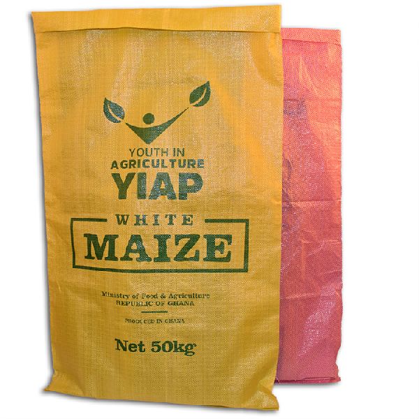 PP Woven Maiz Bags, for Packaging, Style : Bottom Stitched