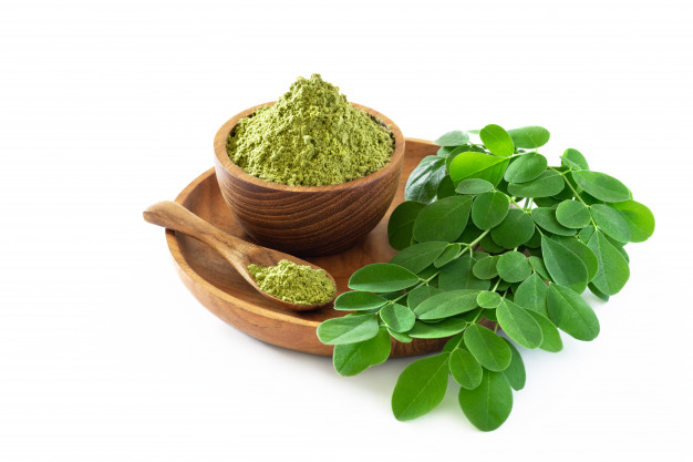 Common Moringa Leaf Powder, for Cosmetics, Medicines Products, Style : Dried