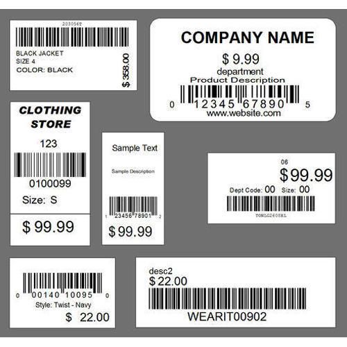 Square Paper Price Tag Stickers Pattern Printed Color Multi Color 