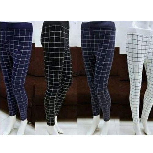 SFX Checkered Ladies Cotton Spandex Leggings, Size : 28-34 Inch