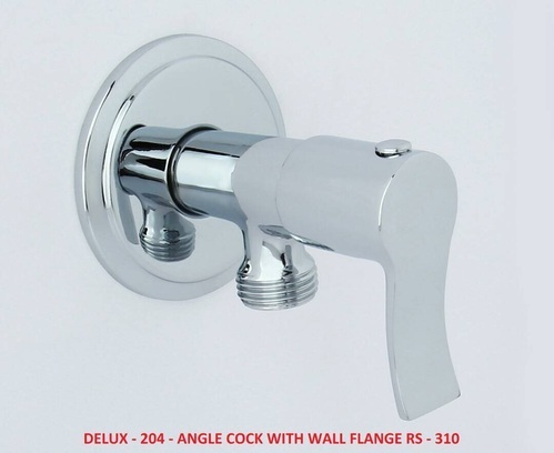 Delux-204 Angle Cock With Wall Flange