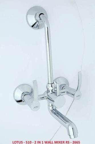Lotus-510 2 in 1 Wall Mixer, for Bathroom Fittings, Color : Silver