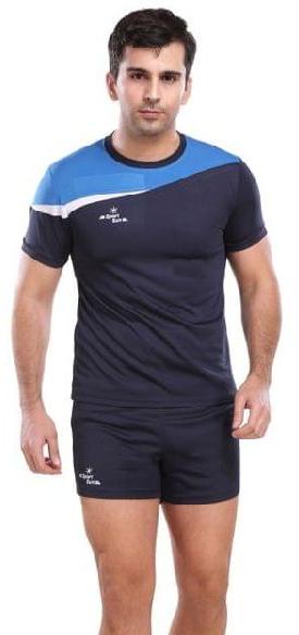 Half Sleeve Mens Navy Blue Sublimated Kabaddi Kit, Feature ...
