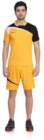 Mens Yellow & Black Sublimated Football Kit