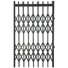 Non Polished Aluminum collapsible gate, for Outside The House, Parking Area, School, Feature : Anti Dust