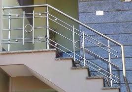 Round Non Polished Stainless Steel Ss Railing, for Staircase Use, Pattern : Plain
