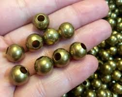 Polished Plain Brass Beads, for Clothing, Garments Decoration