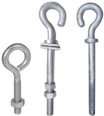 Powder Coated Metal Eye Bolt Hooks, for Sanitary Fittings, Feature : Durable, Hard Structure, Rust Proof