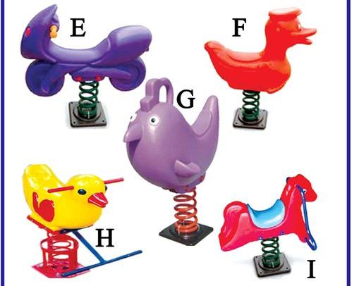 FRP Spring Rocking Toy, Color : Multicolor