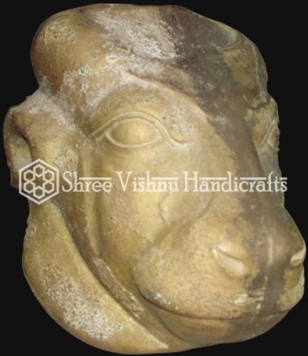 Metal Sculpture Nandi Head Statue