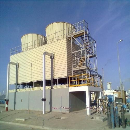 Electric Pultruded FRP Cooling Tower, for Industrial Use, Capacity : 0-500L, 1000-1500L, 500-1000L