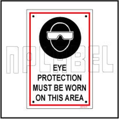 Eye Protection Instruction Sticker