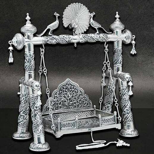 Metal Handicraft Temple Swing Jhoola, Feature : Sturdy Structure, Durable, Fine Finished