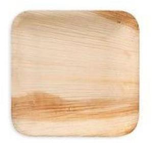 6 Inch Square Areca Leaf Plate, for Serving Food, Size : 6inch