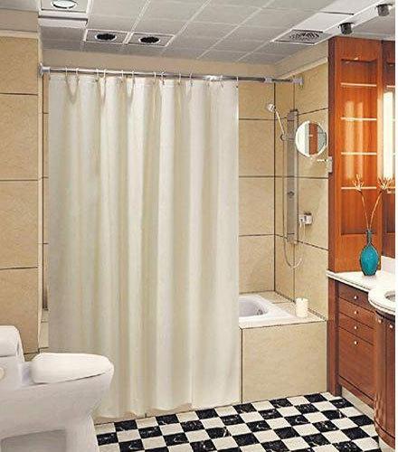 Striped White Shower Curtain