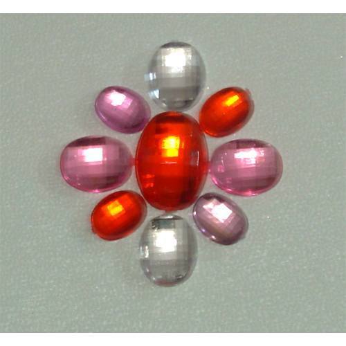 Oval Acrylic Beads, for Jewelry, Garments