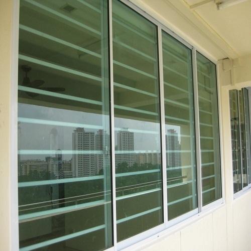 Sliding Aluminium Section Window, Color : Light Green