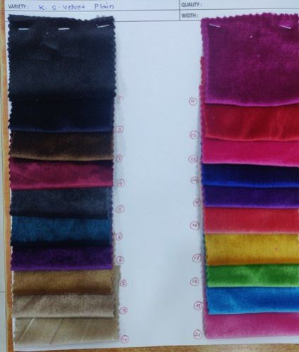 Plain Velvet Fabric, Width : 58'