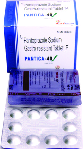 Pantoprazole Sodium Gastro Resistant Tablet, Packaging Size : 10X10