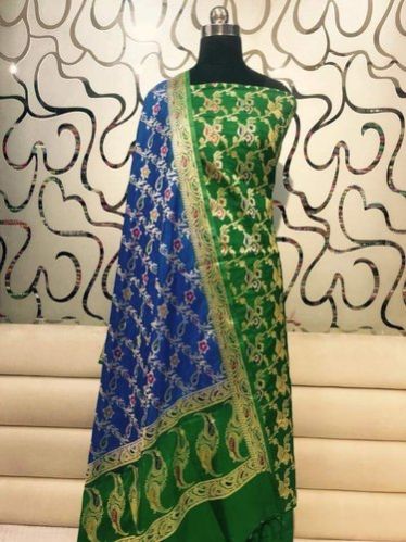 Art Katan Silk Ladies Designer Slik Suits, Occasion : Party Wear