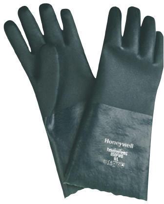 Honeywell Plain PVC Green Supported Gloves, Length : 35 cm