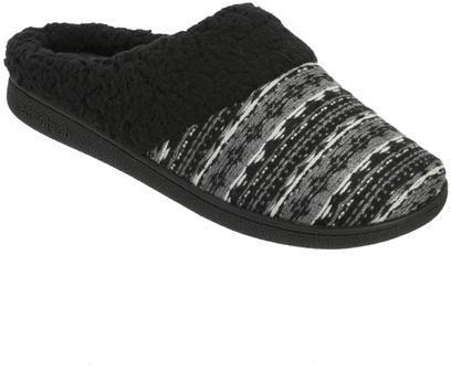 Dearfoams Knit Clog Slippers, Color : Black