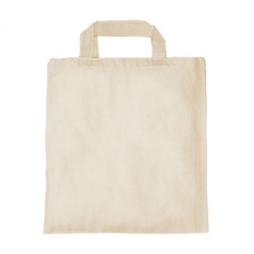 Cotton Plain Handled Bag, Color : Off White