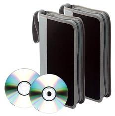 Plain cd pouch, Color : Black, Grey